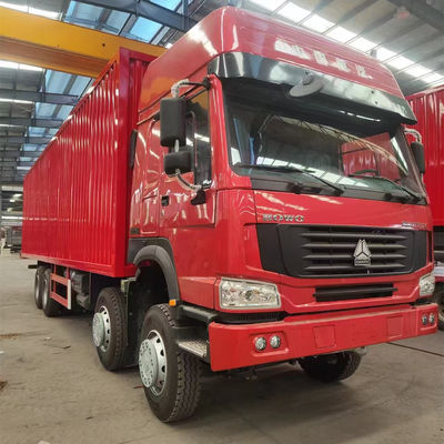 अच्छी कीमत 8X4 LHD 371-हॉर्सपावर HOWO कार्गो ट्रक अनुकूलन योग्य स्टीयरिंग और हॉर्सपावर कॉन्फ़िगरेशन टायर 12.00R20 इंजन के साथ WEICHAI ऑनलाइन