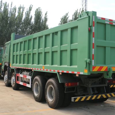 अच्छी कीमत 12.00R20 टायर प्रकार HOWO 8x4 यूरो 2 375HP बाएं ड्राइव भारी डंप ट्रक 7.6*2.3*1.5 मीटर लोड बॉक्स के साथ ऑनलाइन