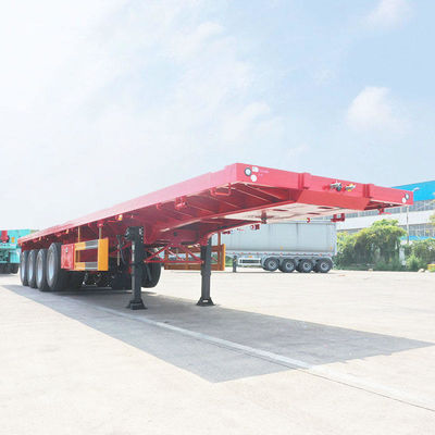 अच्छी कीमत 12500*2500*1600 MM स्टील प्लेट फ्लैट कंटेनर सेमी-ट्रेलर 3/4-अक्ष और अनुकूलन योग्य हवा निलंबन के साथ स्टील निलंबन ऑनलाइन